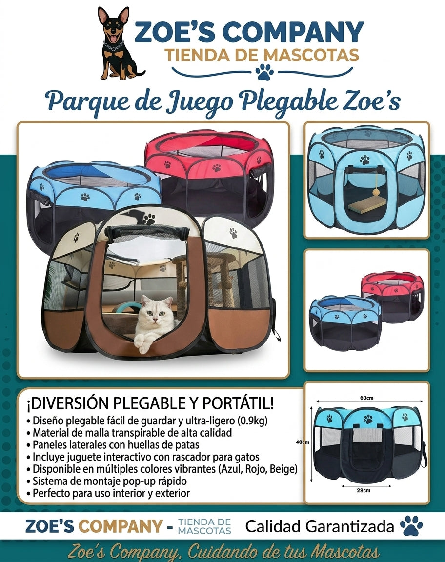 Corral Parque Plegable Para Perros Y Gatos