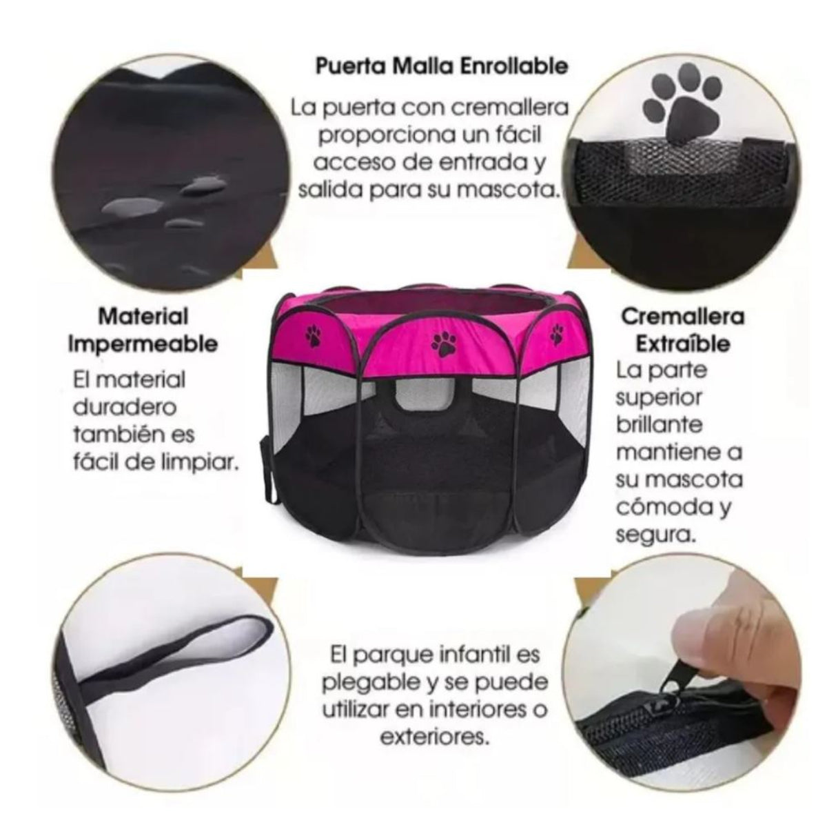 Corral Plegable Para Perros Y Gatos