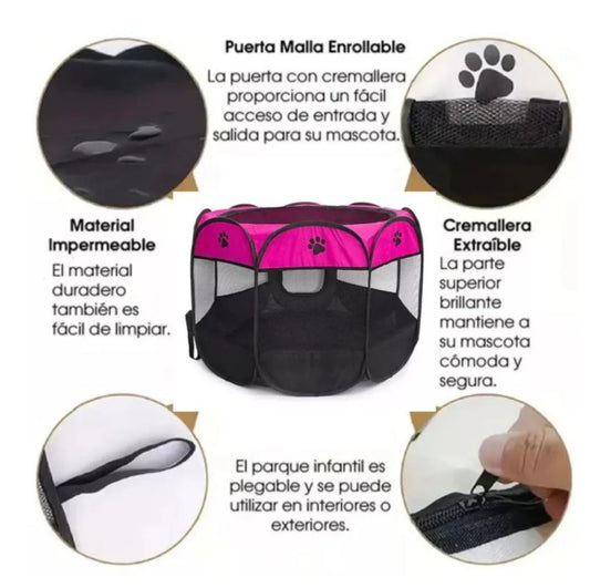 Corral Plegable Para Perros Y Gatos